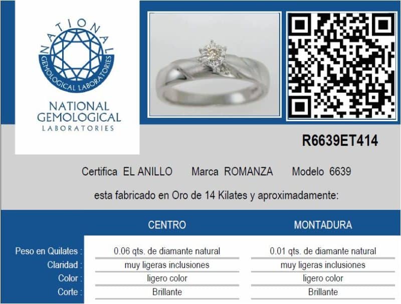 6639 Solitario con diamantes - Image 4