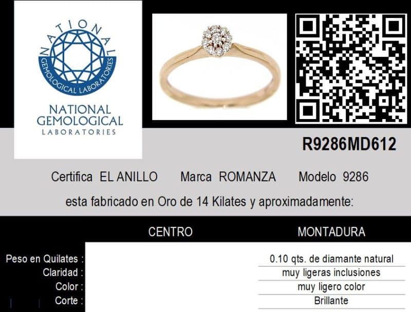 9286 Solitario con diamantes - Image 4